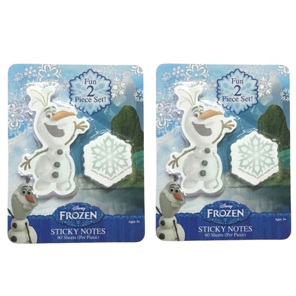 DISNEY Olaf Frozen Movie Sticky Notes Set Snowman Snowflake Planner Accessories - Picture 1 of 1
